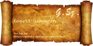 Gosztl Szeverin névjegykártya